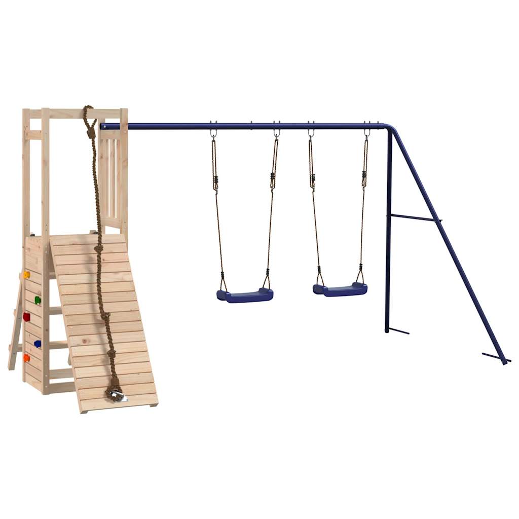 Spielturm aus imprägniertem Kiefernholz und massivem Douglasien- und Kiefernholz