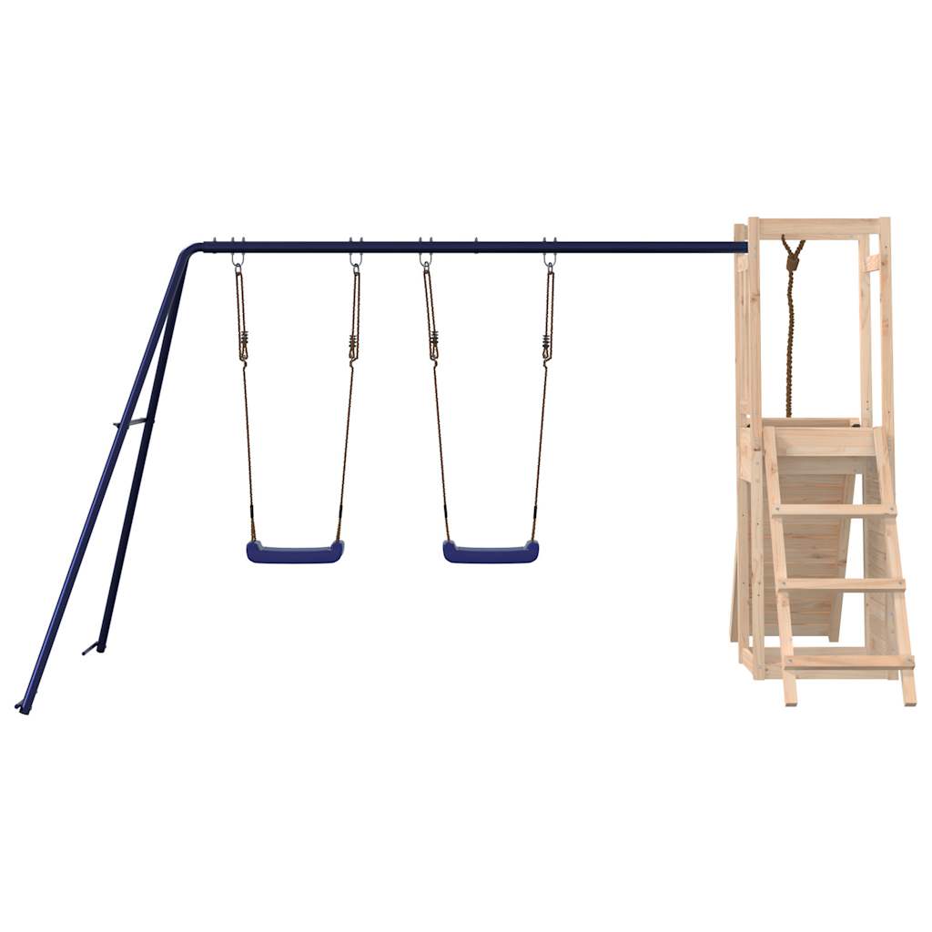 Spielturm aus imprägniertem Kiefernholz und massivem Douglasien- und Kiefernholz