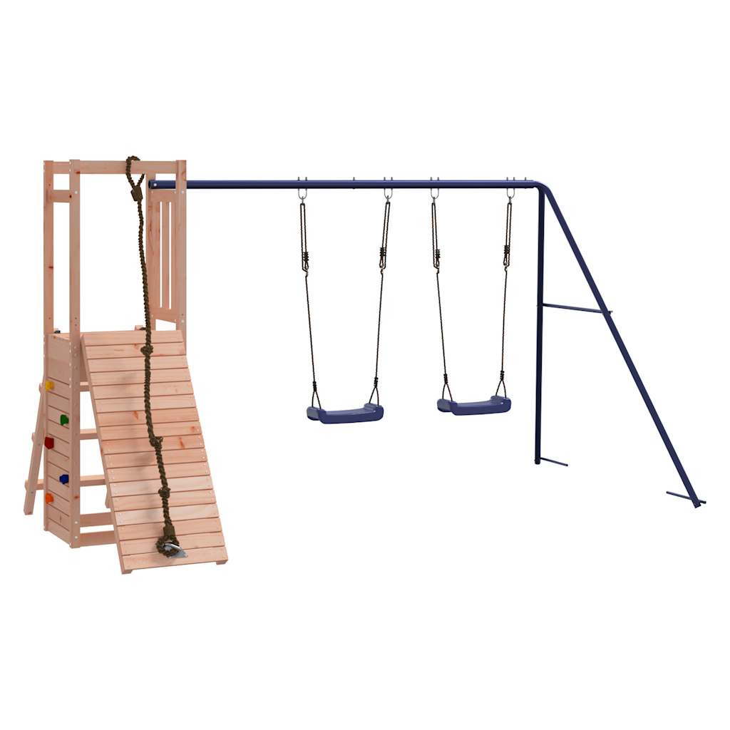 Spielturm aus imprägniertem Kiefernholz und massivem Douglasien- und Kiefernholz