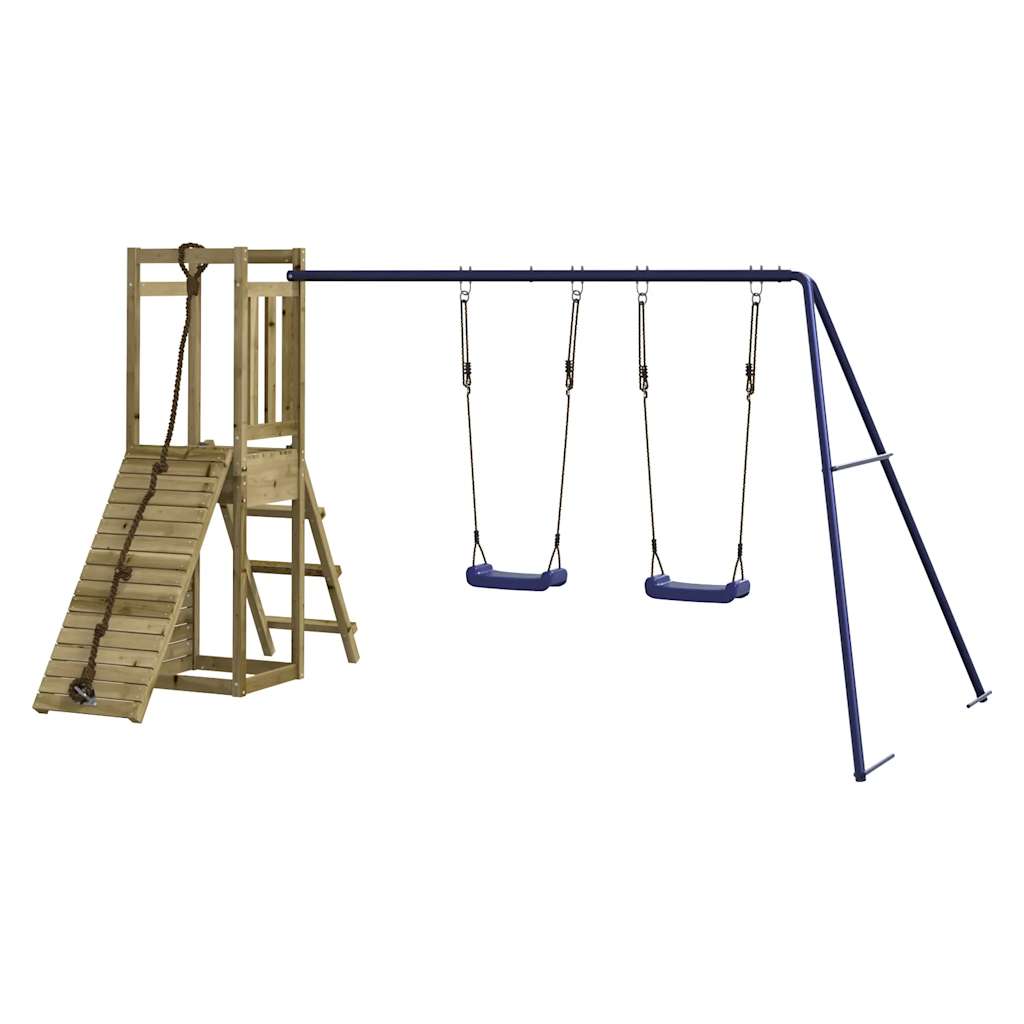 Spielturm aus imprägniertem Kiefernholz und massivem Douglasien- und Kiefernholz