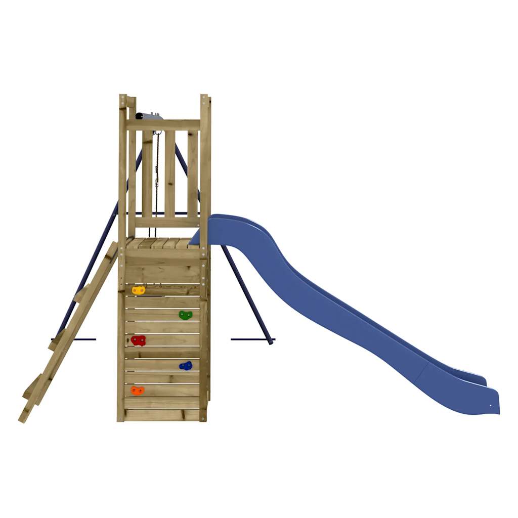 Spielturm aus imprägniertem Kiefernholz und massivem Douglasien- und Kiefernholz