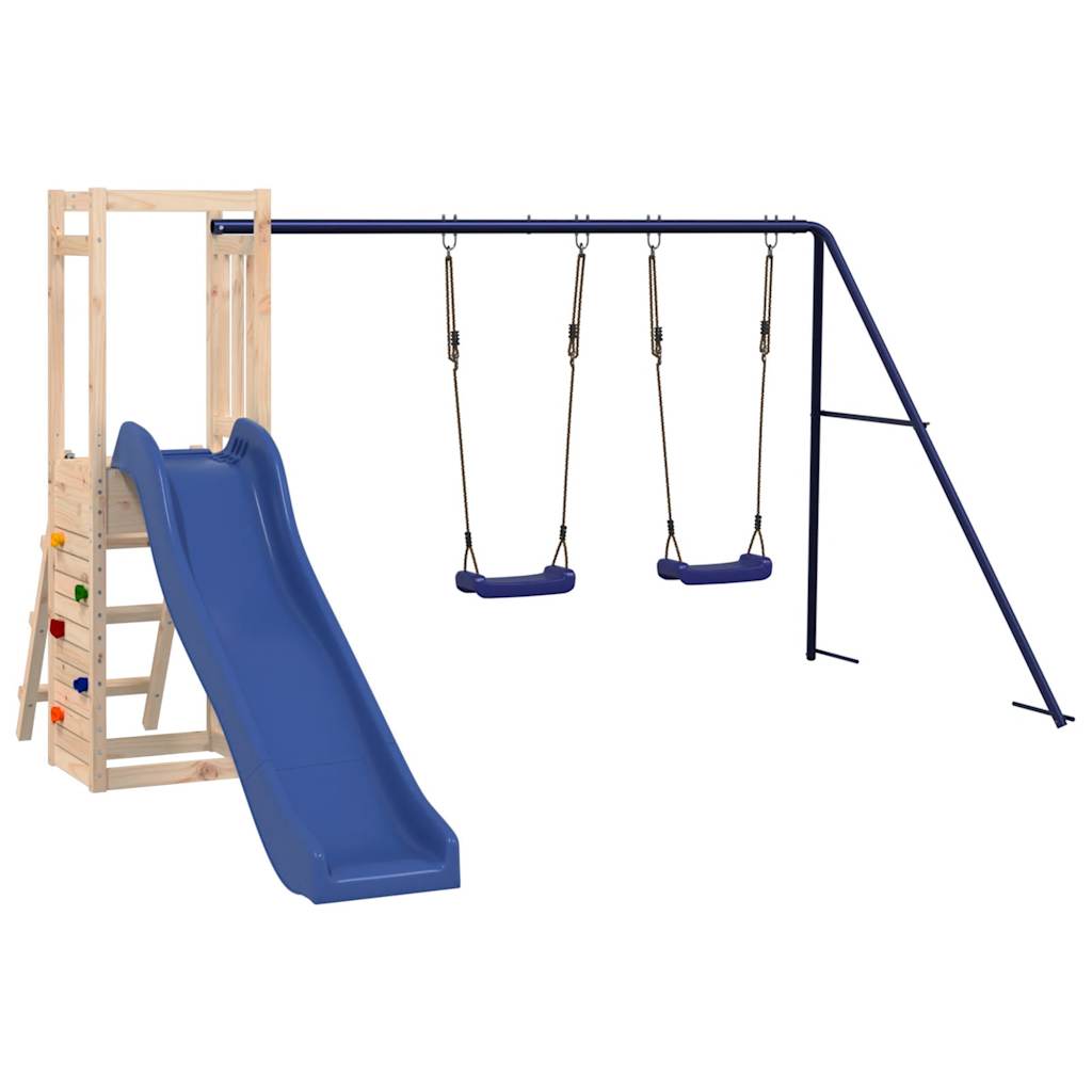 Spielturm aus imprägniertem Kiefernholz und massivem Douglasien- und Kiefernholz