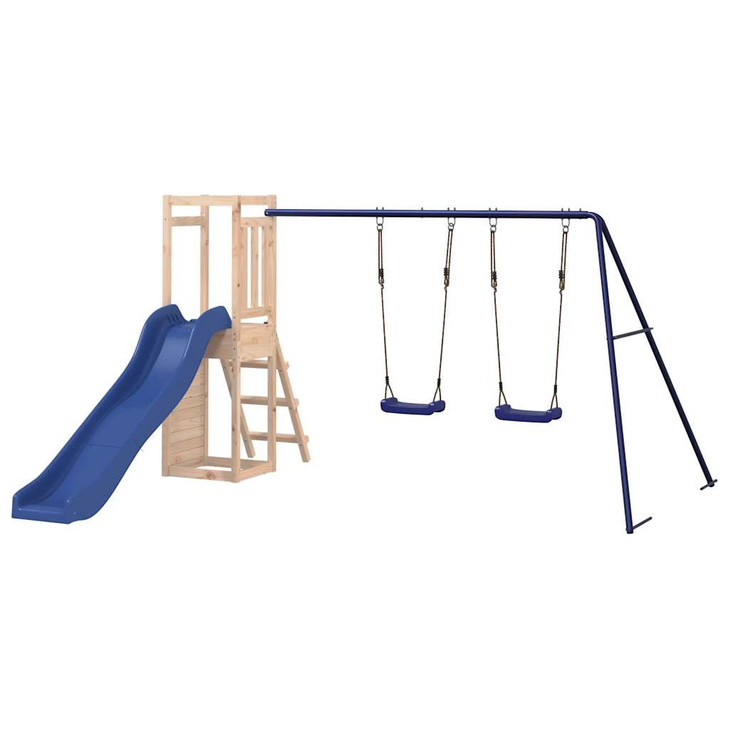Spielturm aus imprägniertem Kiefernholz und massivem Douglasien- und Kiefernholz