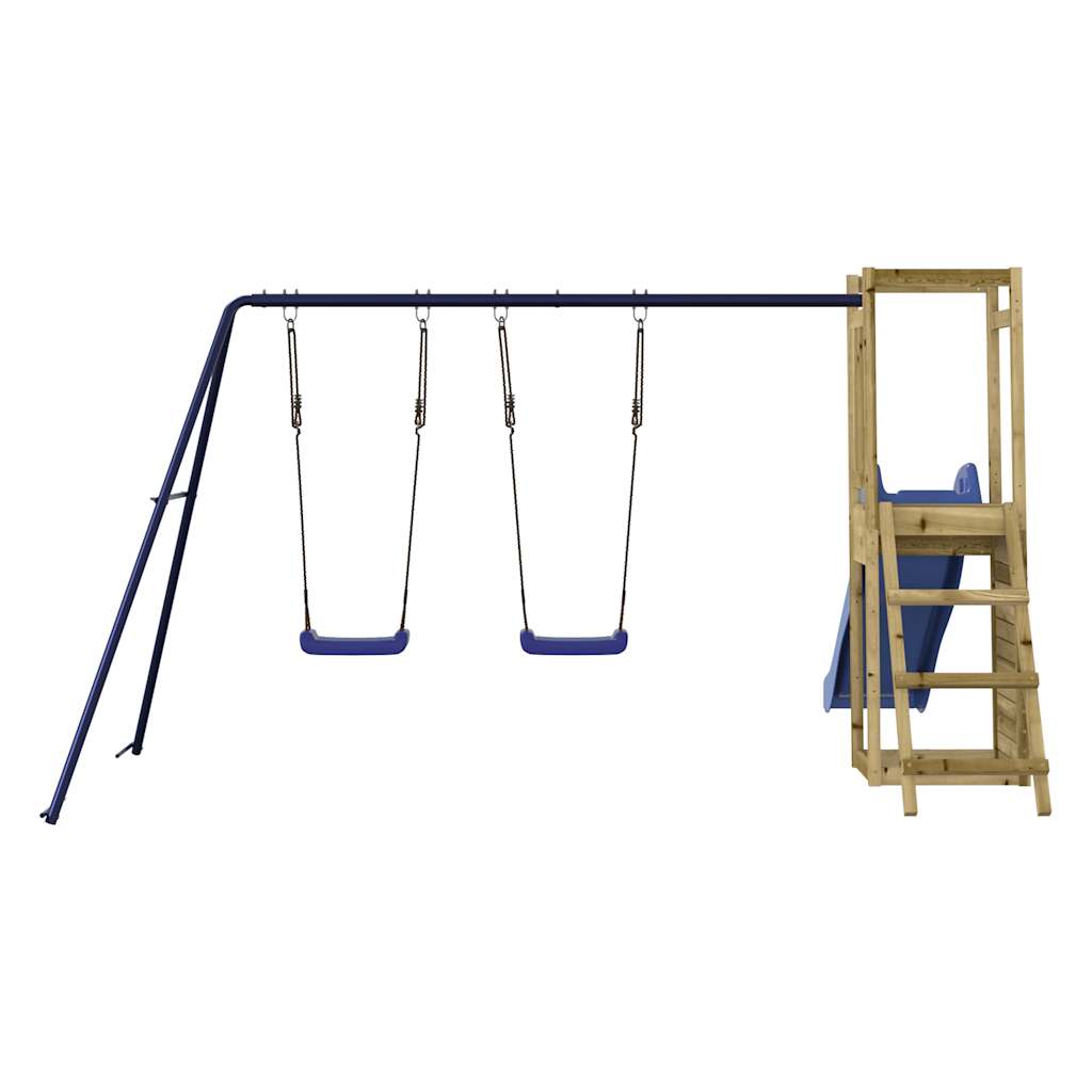 Spielturm aus imprägniertem Kiefernholz und massivem Douglasien- und Kiefernholz