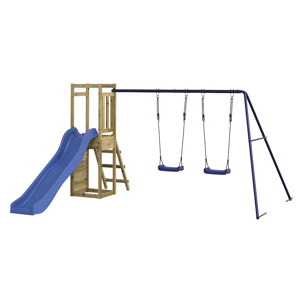 Spielturm aus imprägniertem Kiefernholz und massivem Douglasien- und Kiefernholz
