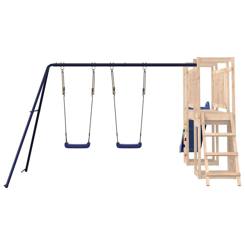 Spielturm aus imprägniertem Kiefernholz und massivem Douglasien- und Kiefernholz