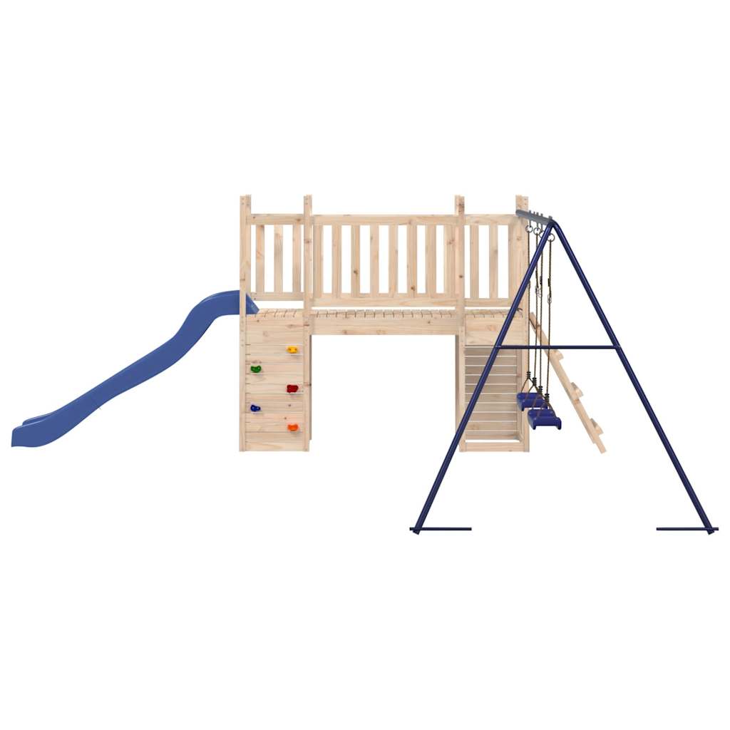 Spielturm aus imprägniertem Kiefernholz und massivem Douglasien- und Kiefernholz