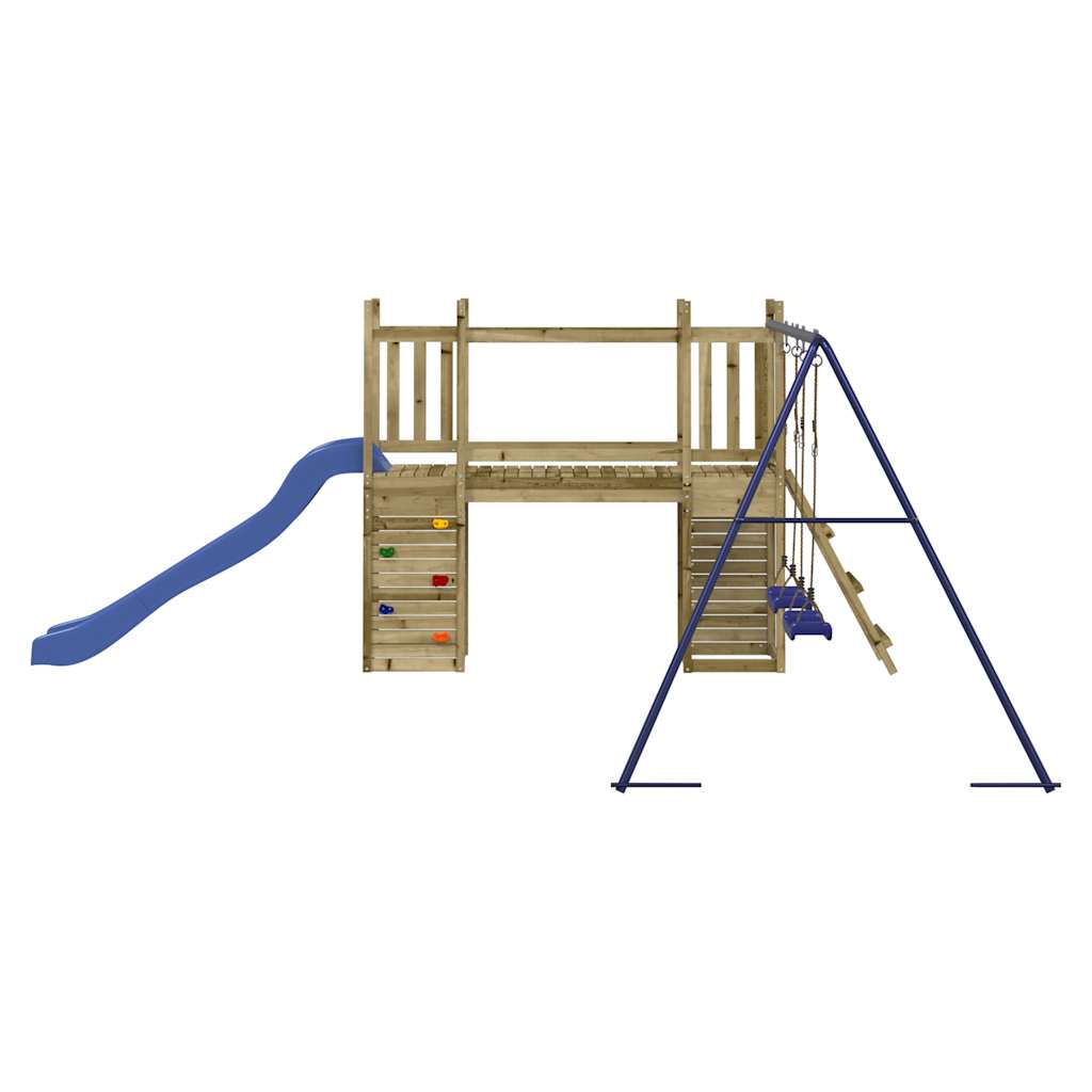 Spielturm aus imprägniertem Kiefernholz und massivem Douglasien- und Kiefernholz