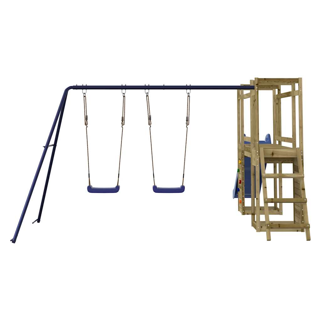 Spielturm aus imprägniertem Kiefernholz und massivem Douglasien- und Kiefernholz