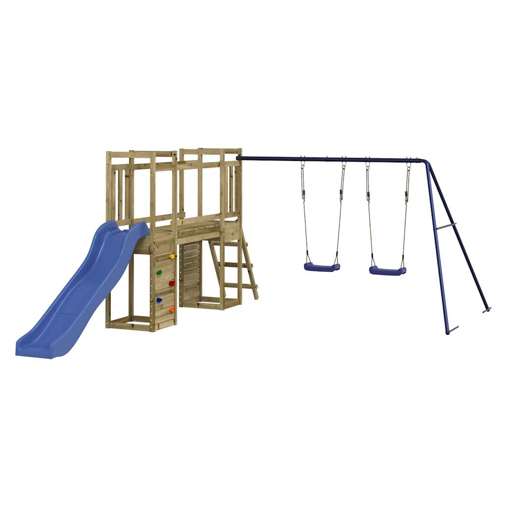 Spielturm aus imprägniertem Kiefernholz und massivem Douglasien- und Kiefernholz