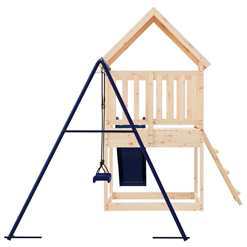 Spielturm aus imprägniertem Kiefernholz und massivem Douglasien- und Kiefernholz