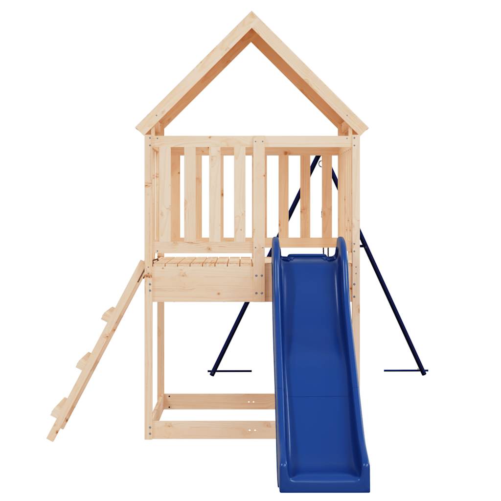 Spielturm aus imprägniertem Kiefernholz und massivem Douglasien- und Kiefernholz