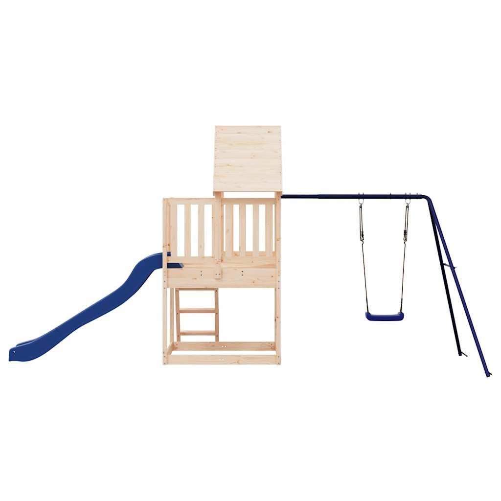 Spielturm aus imprägniertem Kiefernholz und massivem Douglasien- und Kiefernholz