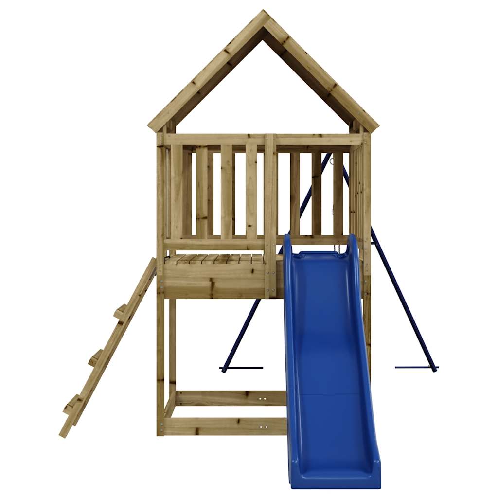 Spielturm aus imprägniertem Kiefernholz und massivem Douglasien- und Kiefernholz