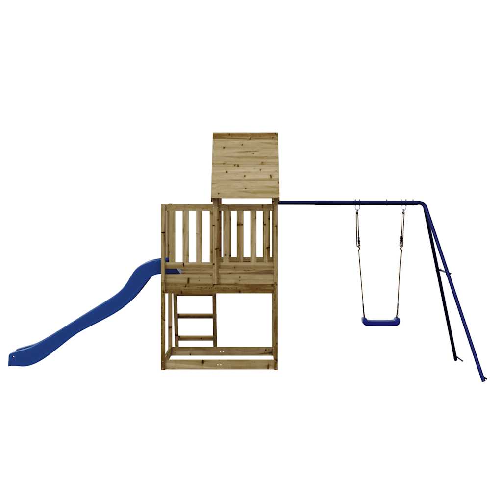 Spielturm aus imprägniertem Kiefernholz und massivem Douglasien- und Kiefernholz