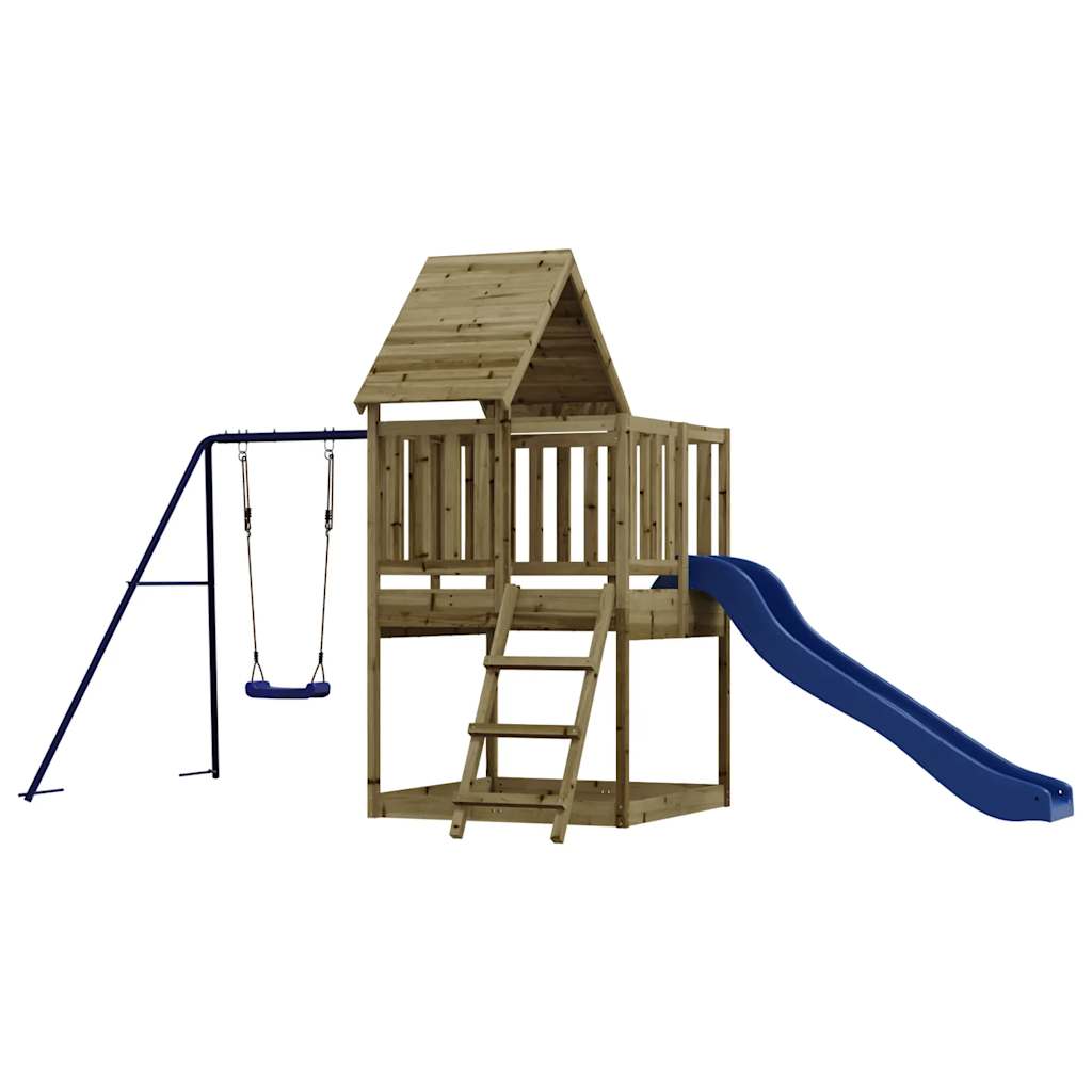 Spielturm aus imprägniertem Kiefernholz und massivem Douglasien- und Kiefernholz