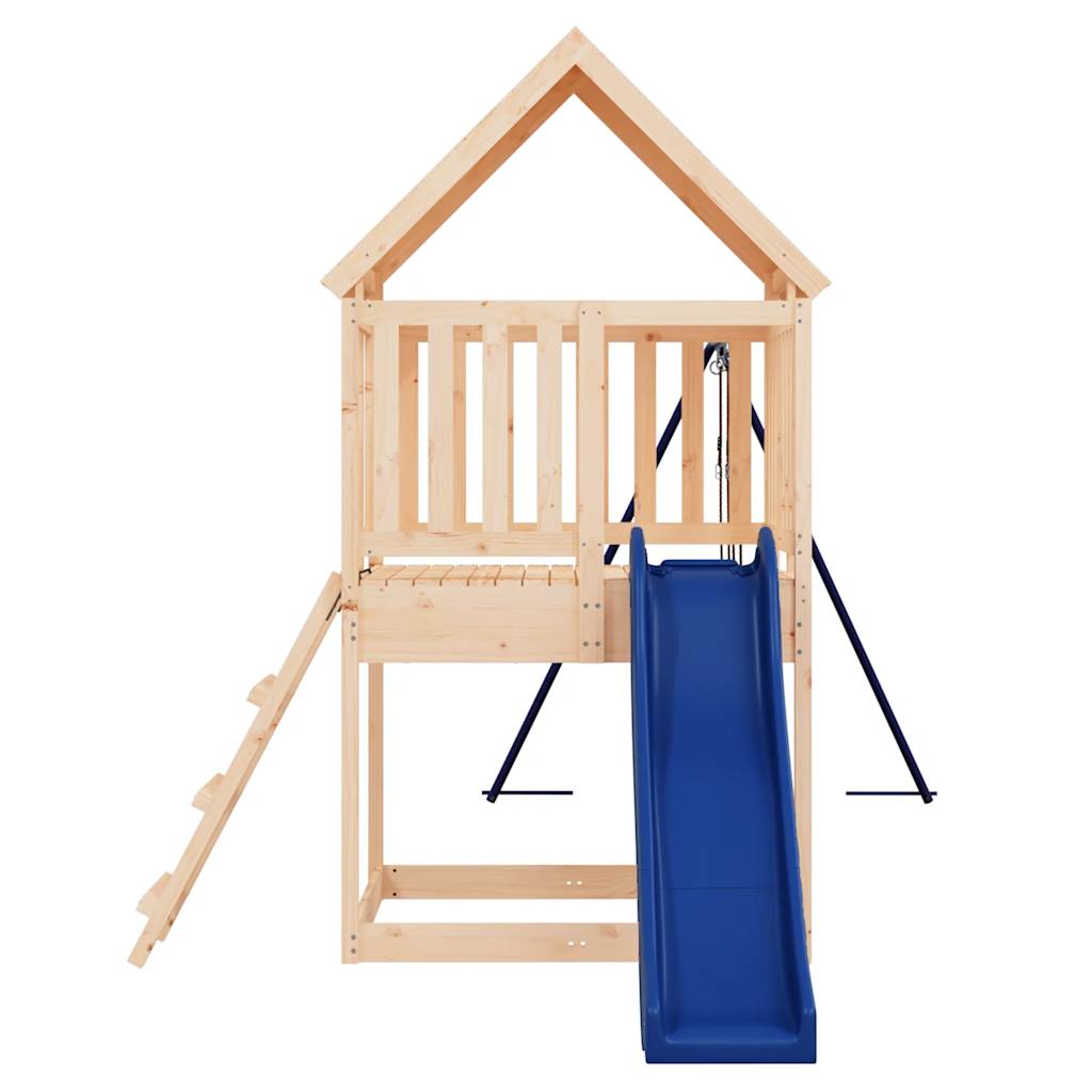 Spielturm aus imprägniertem Kiefernholz und massivem Douglasien- und Kiefernholz