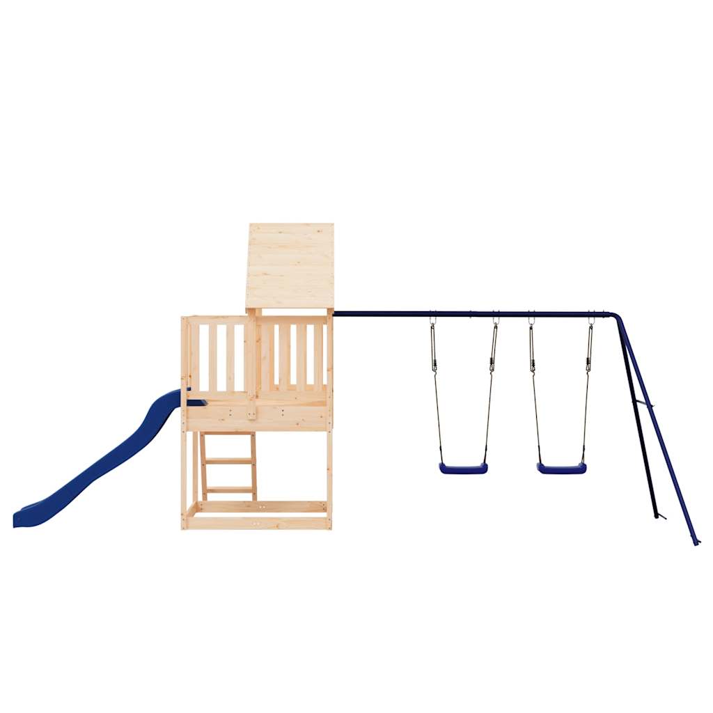 Spielturm aus imprägniertem Kiefernholz und massivem Douglasien- und Kiefernholz