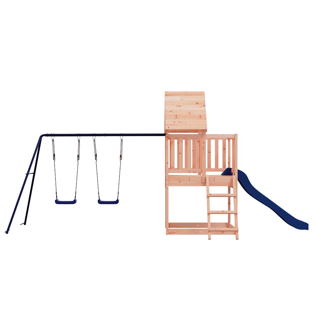 Spielturm aus imprägniertem Kiefernholz und massivem Douglasien- und Kiefernholz