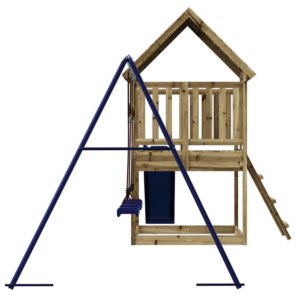 Spielturm aus imprägniertem Kiefernholz und massivem Douglasien- und Kiefernholz