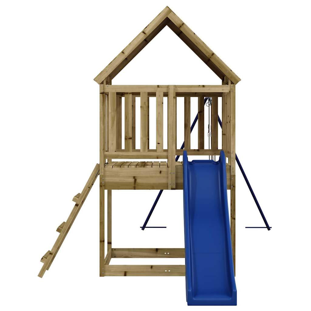 Spielturm aus imprägniertem Kiefernholz und massivem Douglasien- und Kiefernholz