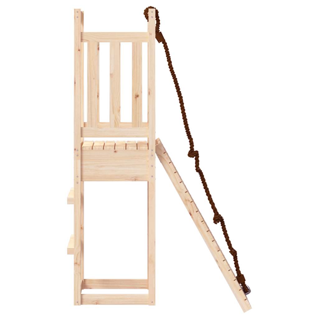 Spielturm mit Kletterwand aus imprägniertem Kiefernholz und Massivholz Douglasie