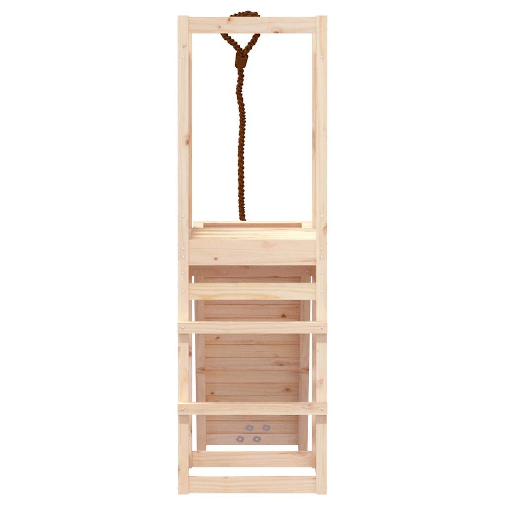 Spielturm mit Kletterwand aus imprägniertem Kiefernholz und Massivholz Douglasie