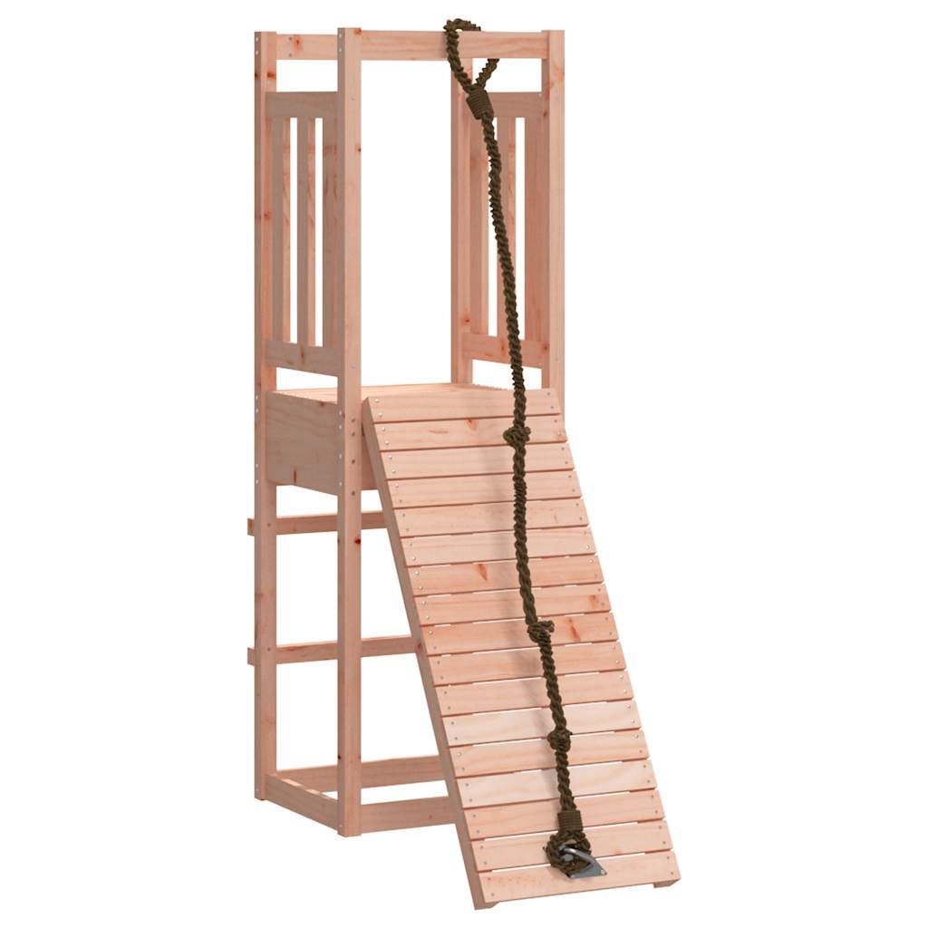 Spielturm mit Kletterwand aus imprägniertem Kiefernholz und Massivholz Douglasie