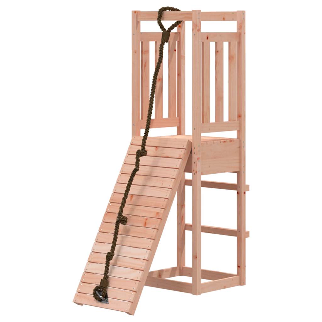 Spielturm mit Kletterwand aus imprägniertem Kiefernholz und Massivholz Douglasie