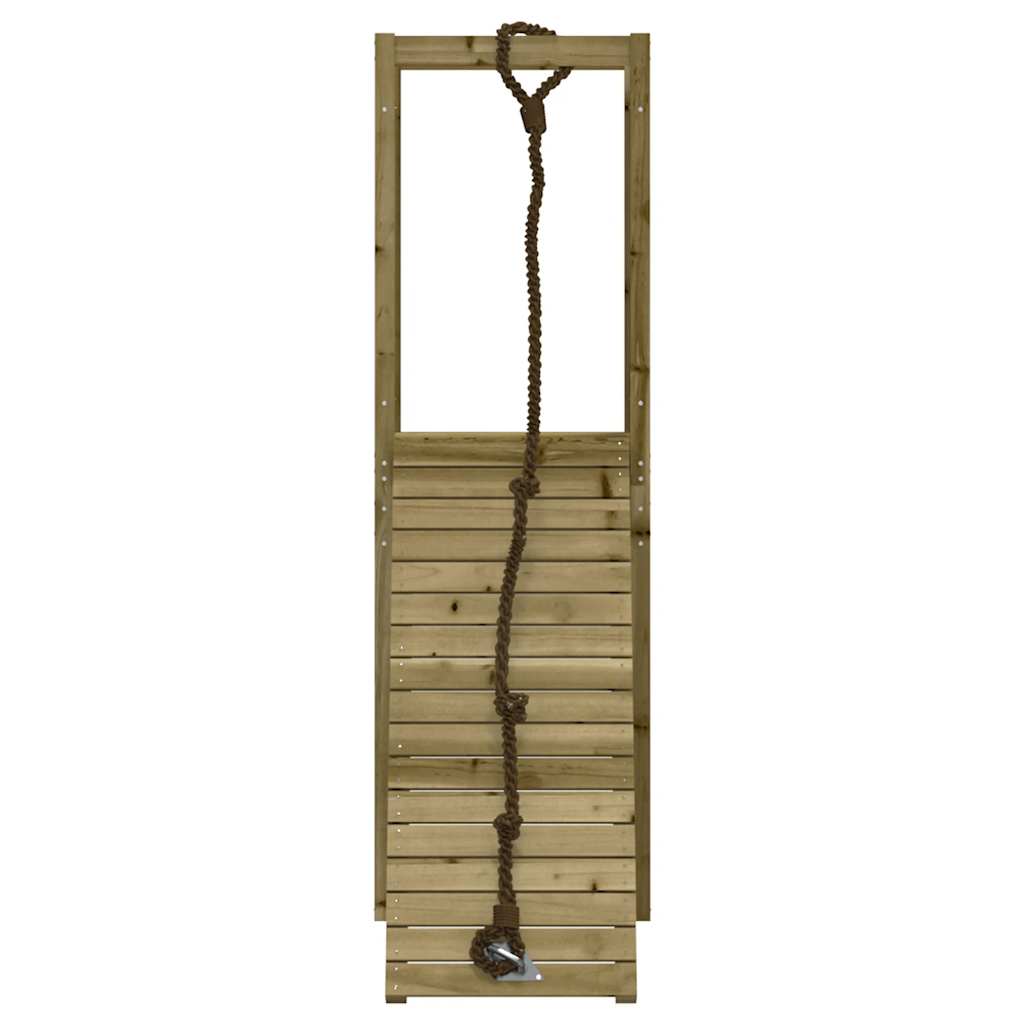 Spielturm mit Kletterwand aus imprägniertem Kiefernholz und Massivholz Douglasie