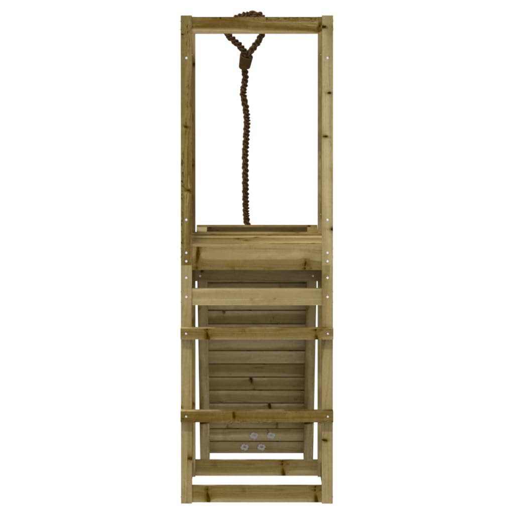 Spielturm mit Kletterwand aus imprägniertem Kiefernholz und Massivholz Douglasie