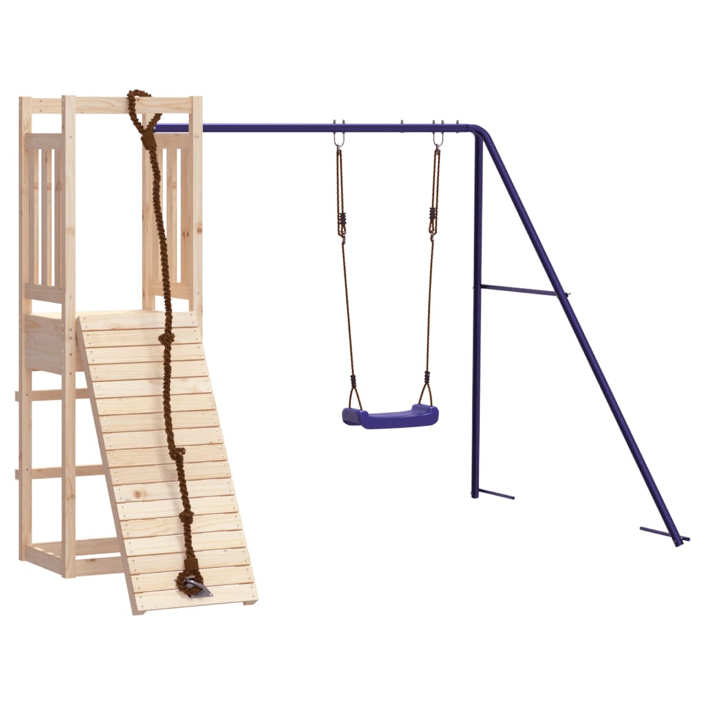Spielturm aus imprägniertem Kiefernholz und massivem Douglasien- und Kiefernholz