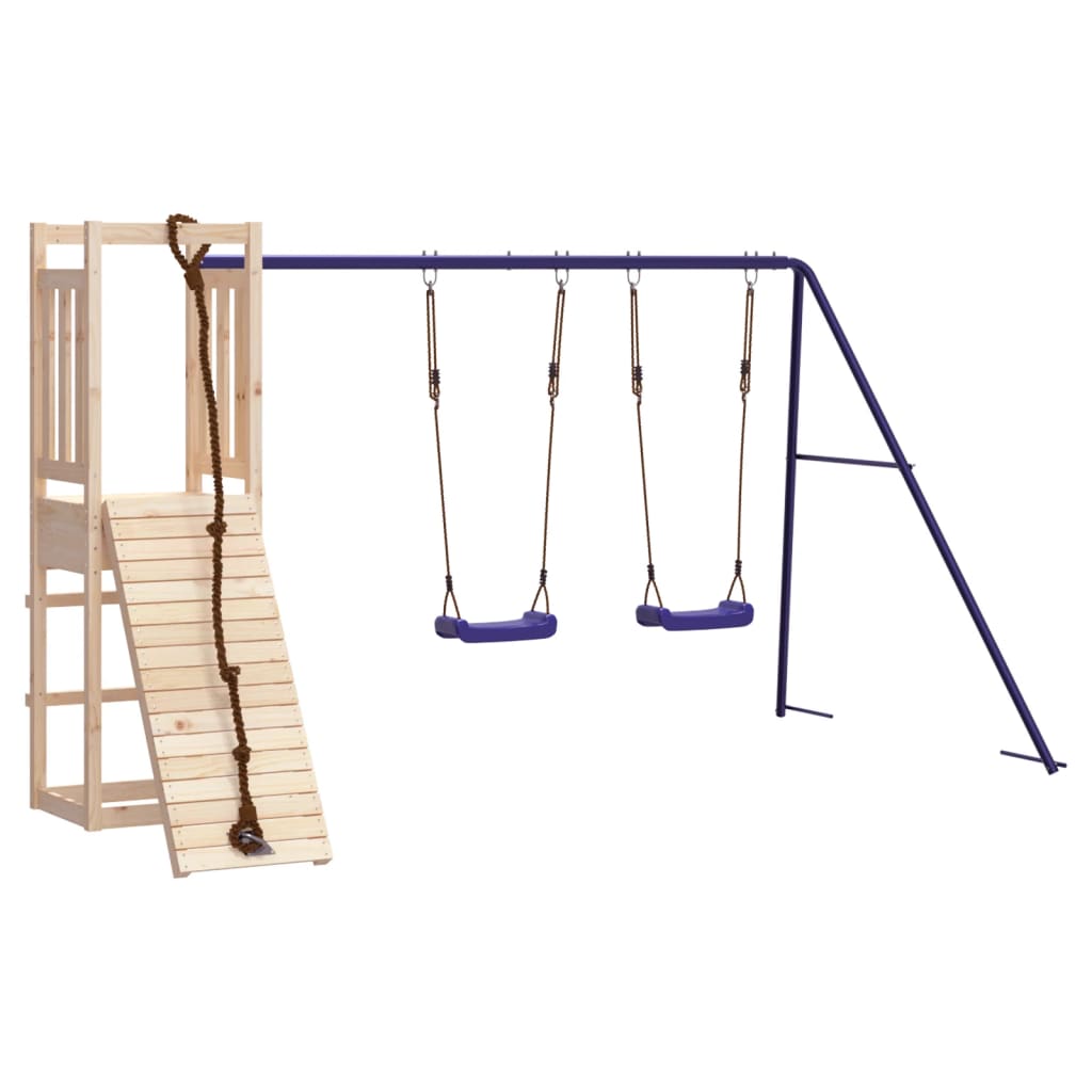 Spielturm aus imprägniertem Kiefernholz und massivem Douglasien- und Kiefernholz