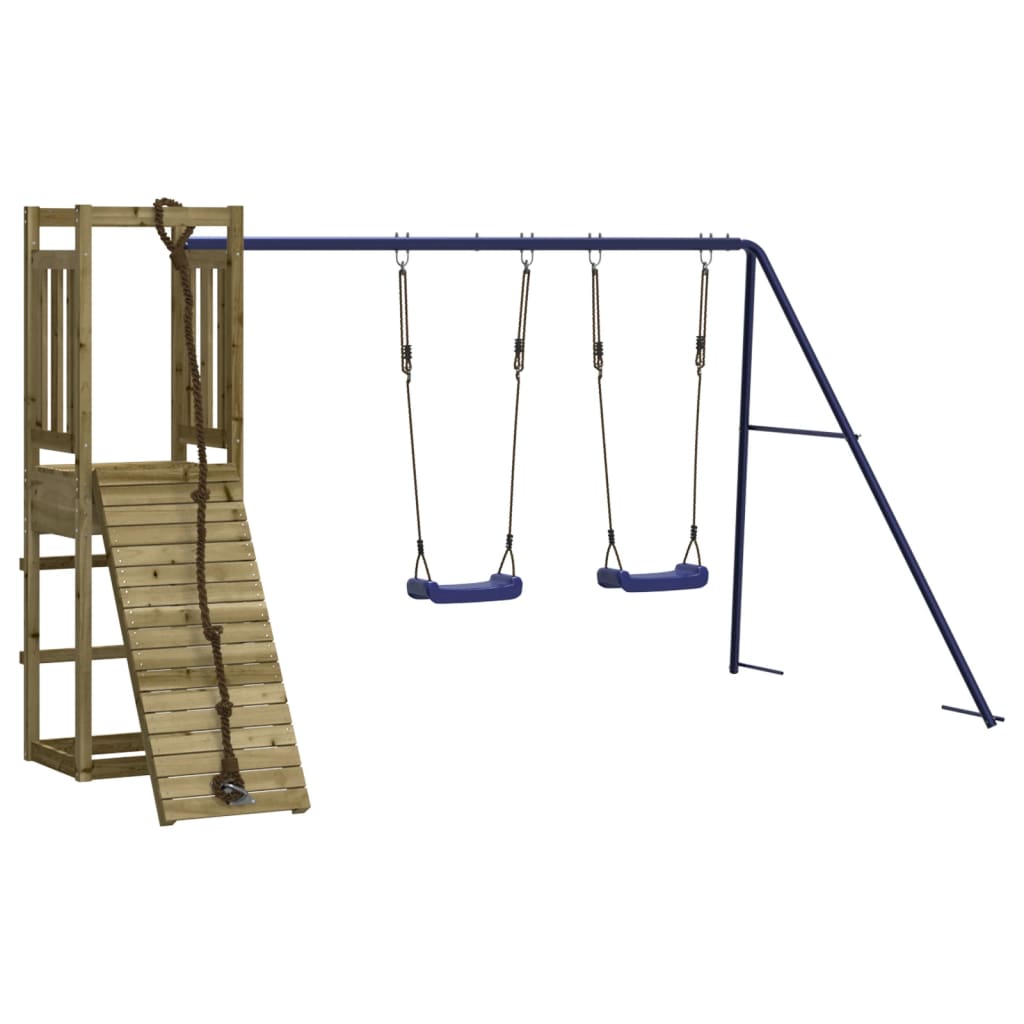 Spielturm aus imprägniertem Kiefernholz und massivem Douglasien- und Kiefernholz