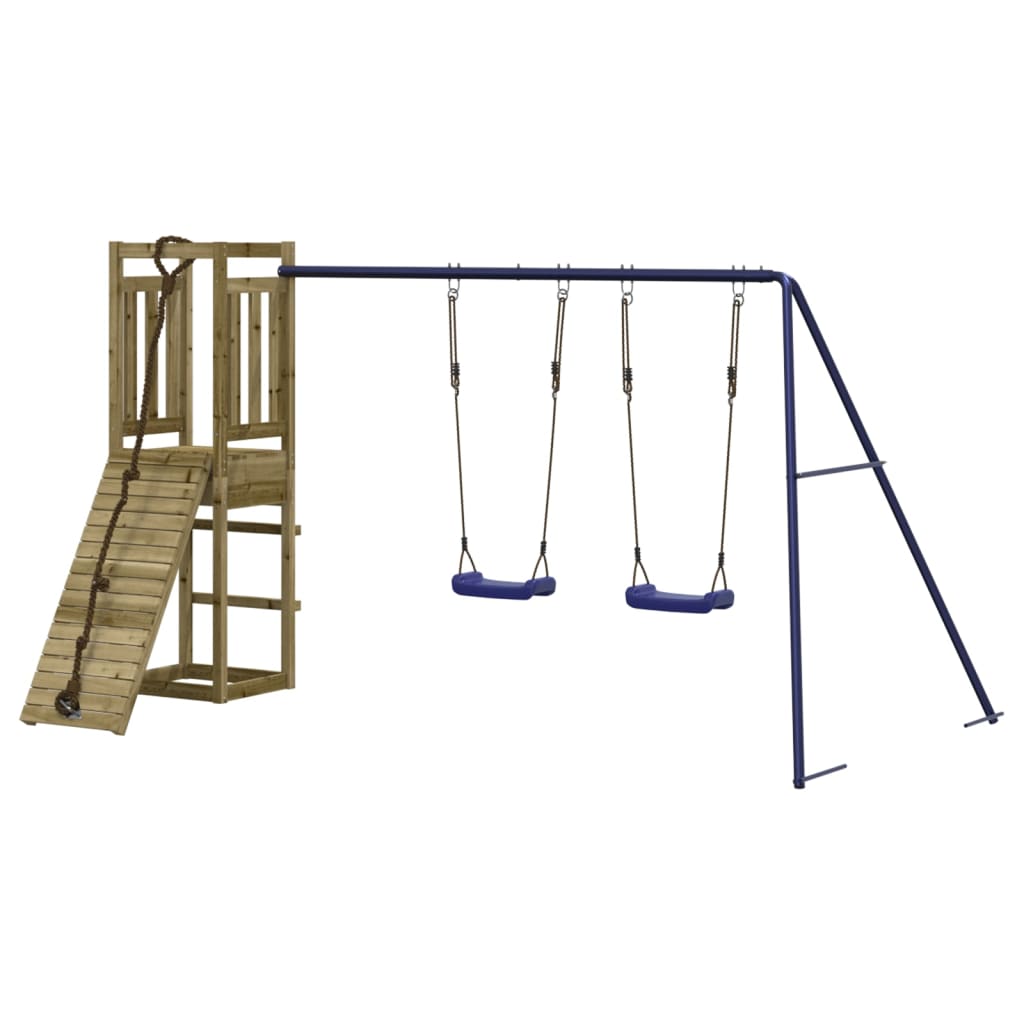 Spielturm aus imprägniertem Kiefernholz und massivem Douglasien- und Kiefernholz