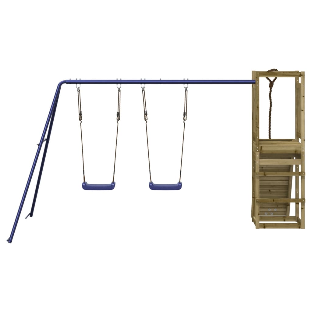Spielturm aus imprägniertem Kiefernholz und massivem Douglasien- und Kiefernholz