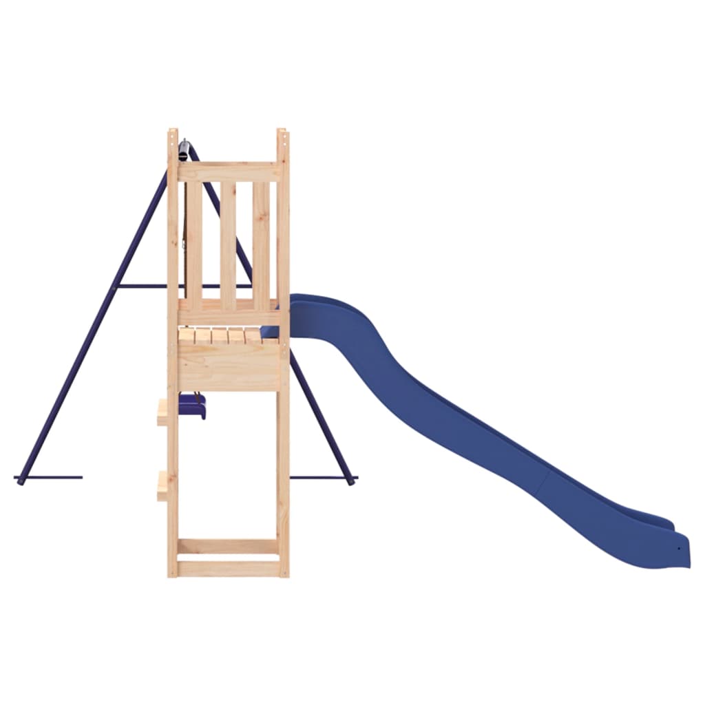 Spielturm aus imprägniertem Kiefernholz und massivem Douglasien- und Kiefernholz