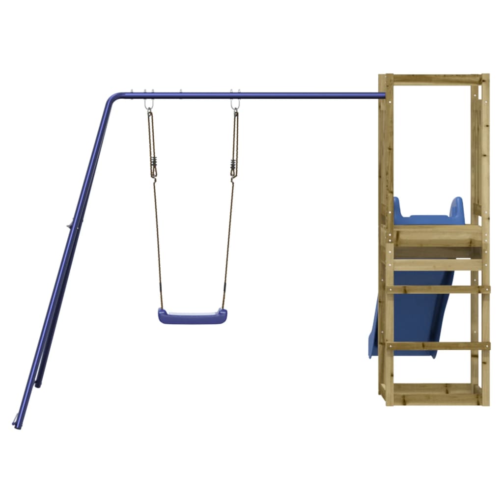 Spielturm aus imprägniertem Kiefernholz und massivem Douglasien- und Kiefernholz