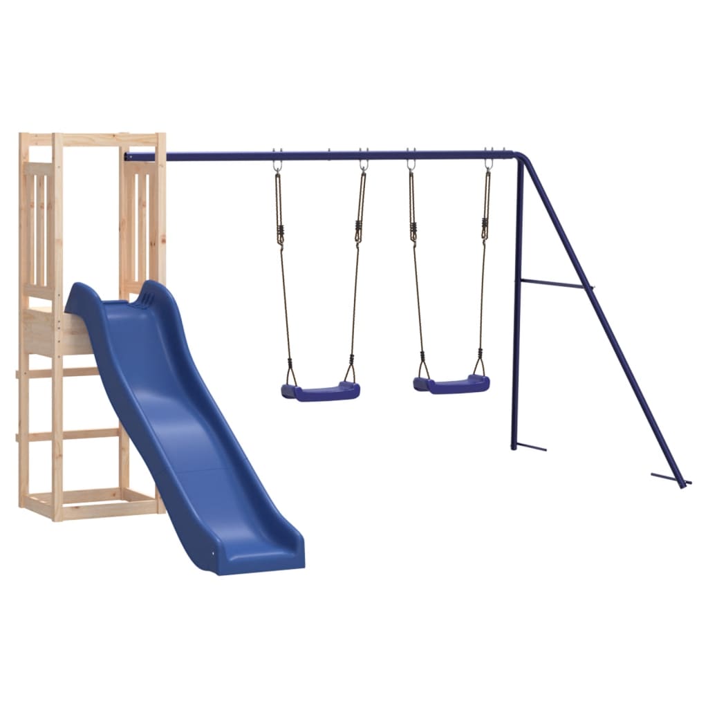 Spielturm aus imprägniertem Kiefernholz und massivem Douglasien- und Kiefernholz