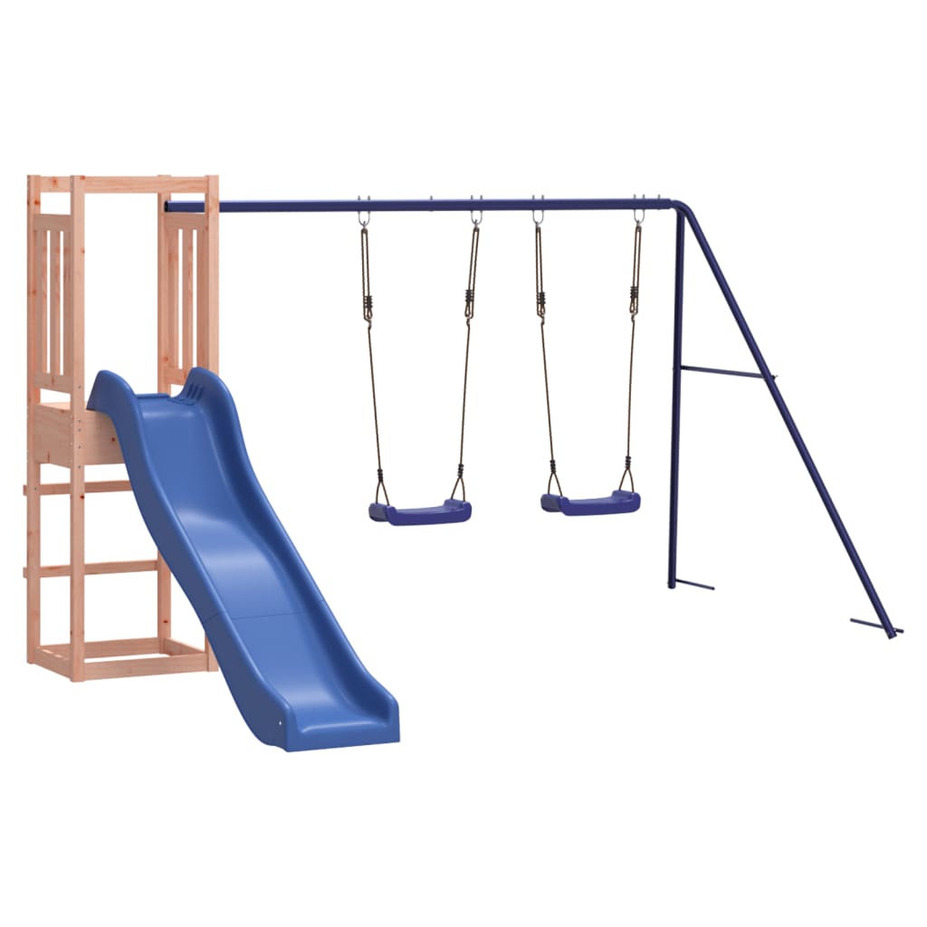 Spielturm aus imprägniertem Kiefernholz und massivem Douglasien- und Kiefernholz