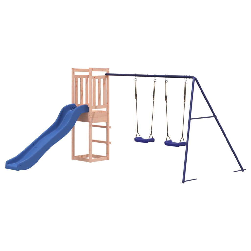 Spielturm aus imprägniertem Kiefernholz und massivem Douglasien- und Kiefernholz