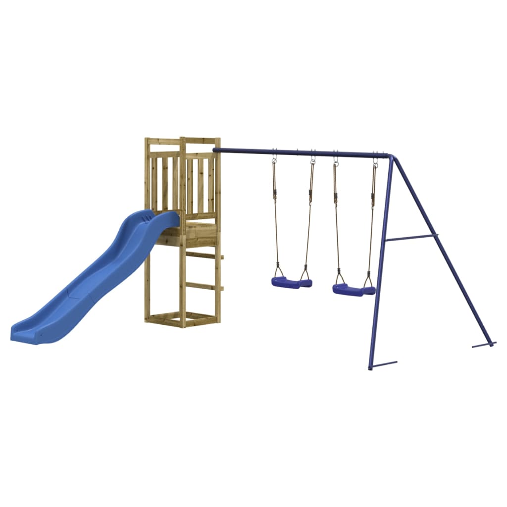 Spielturm aus imprägniertem Kiefernholz und massivem Douglasien- und Kiefernholz