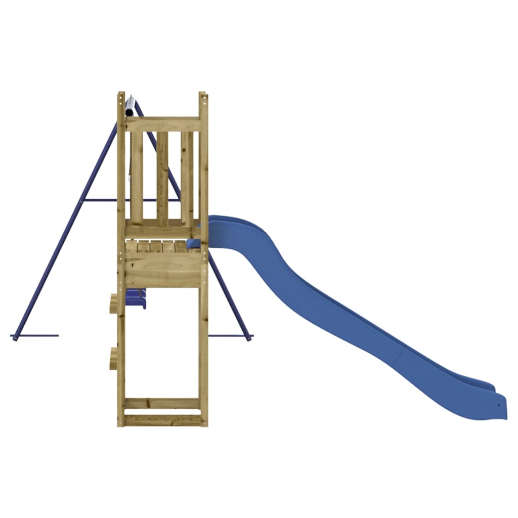 Spielturm aus imprägniertem Kiefernholz und massivem Douglasien- und Kiefernholz