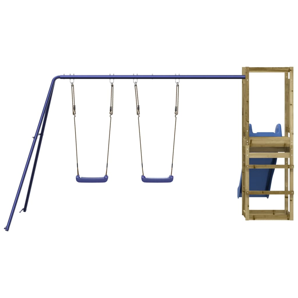 Spielturm aus imprägniertem Kiefernholz und massivem Douglasien- und Kiefernholz