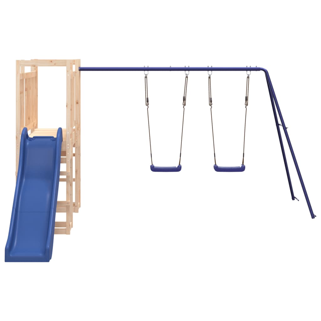 Spielturm aus imprägniertem Kiefernholz und massivem Douglasien- und Kiefernholz