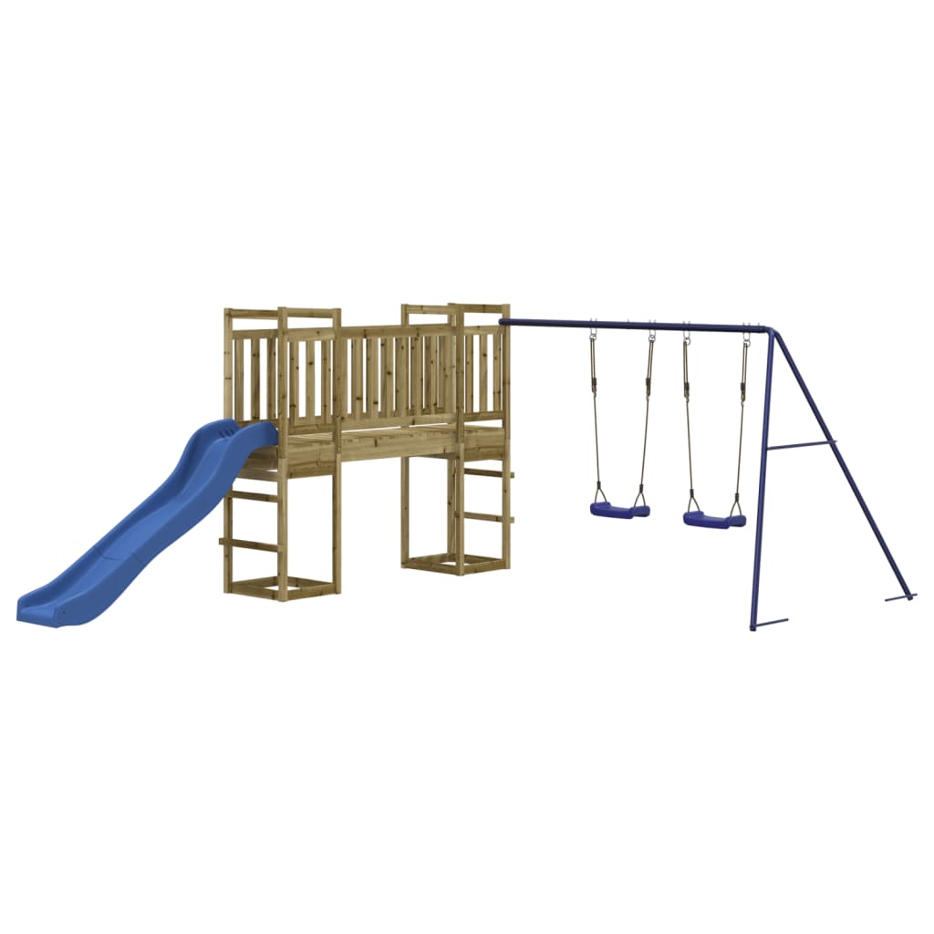 Spielturm aus imprägniertem Kiefernholz und massivem Douglasien- und Kiefernholz
