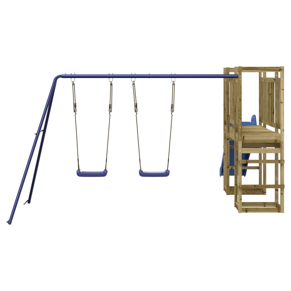 Spielturm aus imprägniertem Kiefernholz und massivem Douglasien- und Kiefernholz