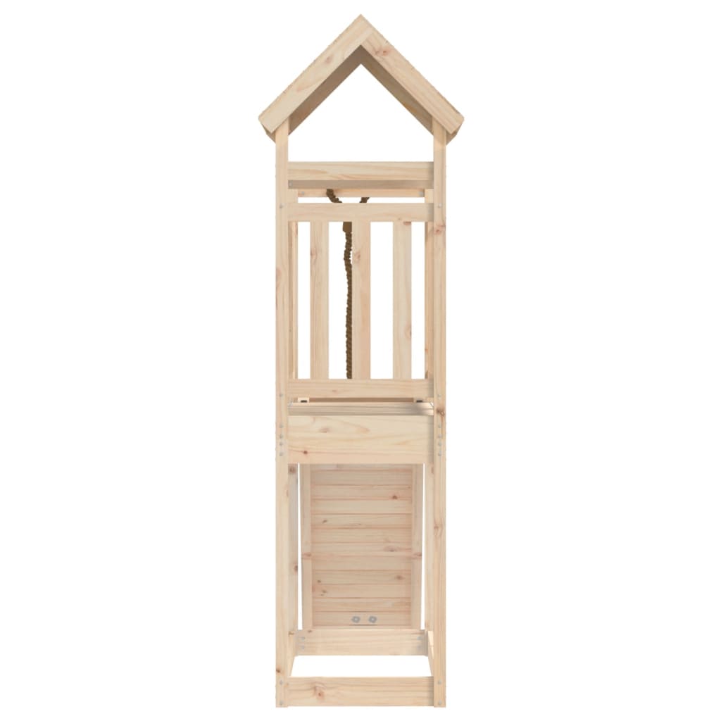 Spielturm mit Kletterwand aus imprägniertem Kiefernholz und Massivholz Douglasie