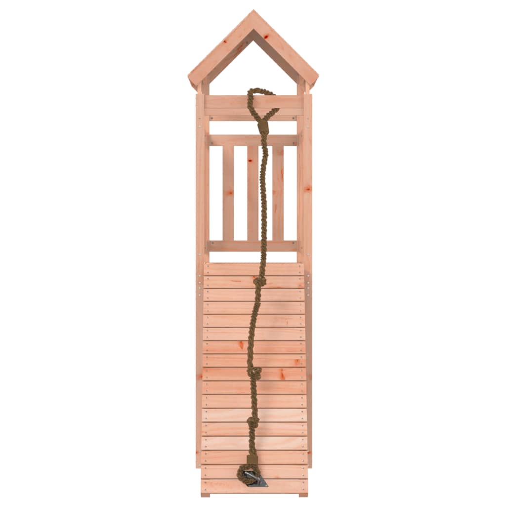 Spielturm mit Kletterwand aus imprägniertem Kiefernholz und Massivholz Douglasie