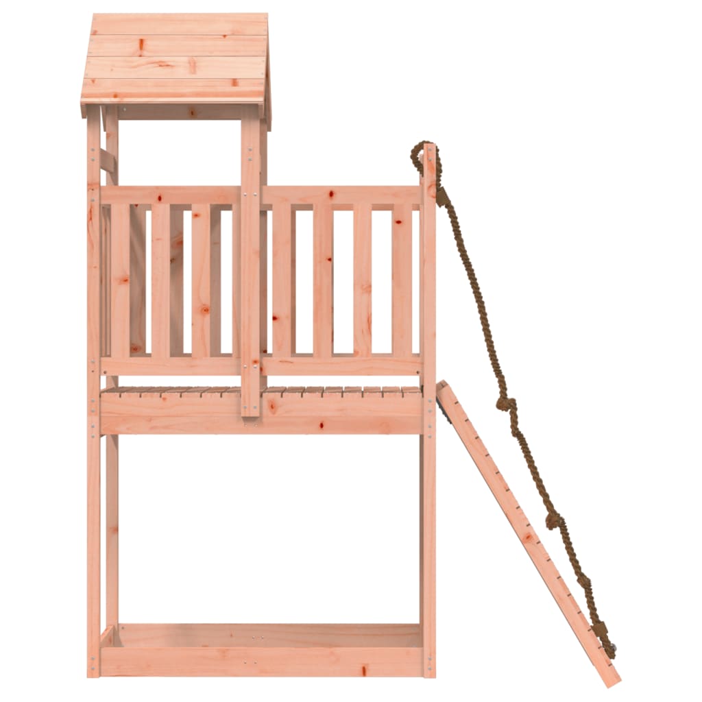 Spielturm mit Kletterwand aus imprägniertem Kiefernholz und Massivholz Douglasie